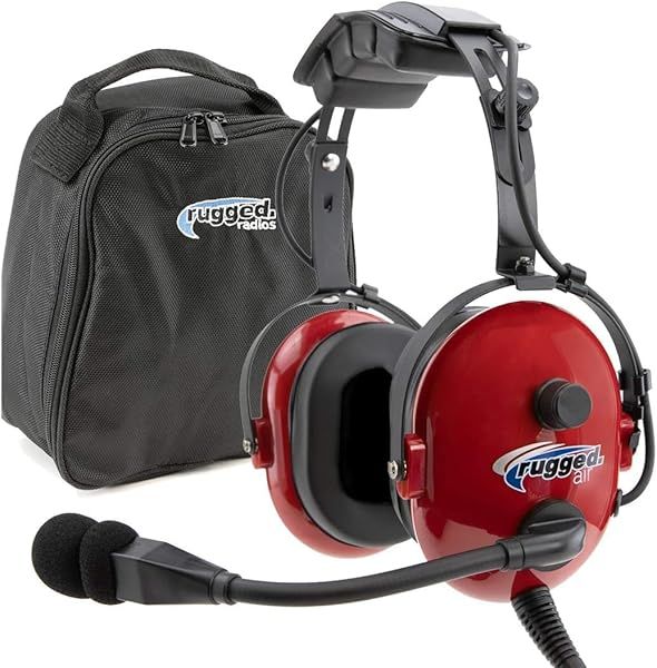Rugged Air RA250 Child Aviation Pilot Headset with Noise Canceling Microphone and Custom Fit for Comfort and Clarity