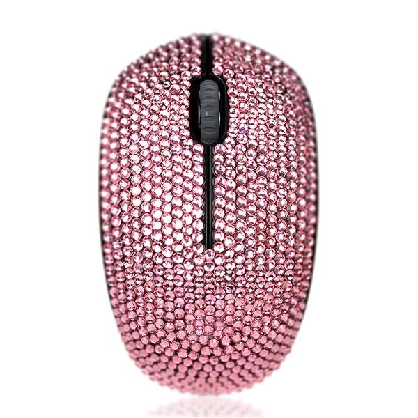 SA@ Luxury Bling Crystal Wireless Mouse - 6 Colors, Perfect Gift for Laptop & MacBook Users