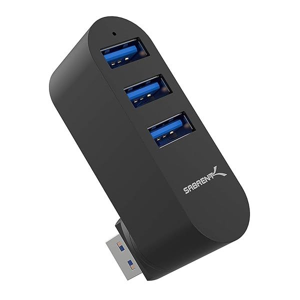 SABRENT Premium 3 Port Aluminum Mini USB 3.0 Hub [90°/180° Degree Rotatable] (HB-R3MB)