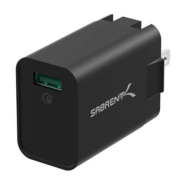 SABRENT Quick Charge 3.0 USB Wall Charger - 18W 5V 2.4A Fast Charging (AX-QCP1)