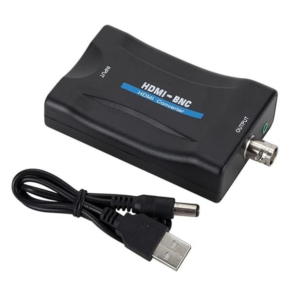 SAIZHUO HDMI to BNC Adapter: Convert HDMI Video & 3.5mm Audio for Regular TVs