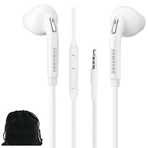 Original Samsung Wired Earbuds for Galaxy S10, Note 10 & A71 - In-Ear Headphones with Mic & Volume Control - Includes Carrying Pouch