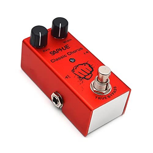 SAPHUE Classic Chorus Guitar Effects Pedal with Rate Width Knob High Low Frequency Steel Metal Shell Mini DC 9V True Bypass