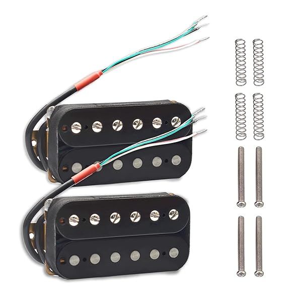 SAPHUE Electric Guitar Humbucker Pickups Double Coil Guitar Bridge Pickup and Neck Pickups Set (Black)
