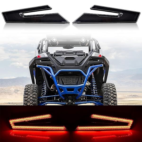 SAUTVS RZR PRO LED Tail Lights Smoked Black Rear Lamps for Polaris RZR PRO XP XP4 2020-2025 One Pair Replace 2415177 2415178