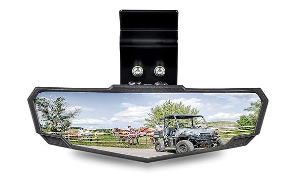 SAUTVS Premium Convex Rear View Mirror for Polaris Ranger & Can Am Defender (2015-2025) - UTV Accessories