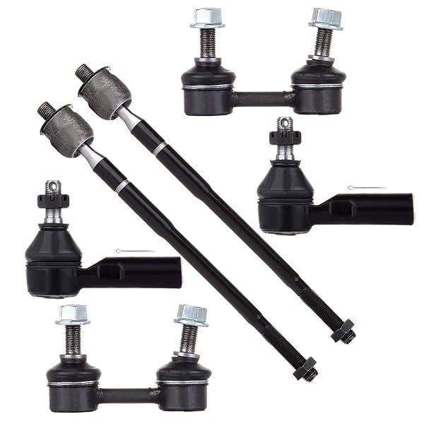 SCITOO 6pcs Suspension Kit for Chevrolet Prizm Toyota Corolla and Rav4 Includes Stabilizer Sway Bar Links and Tie Rod Ends
