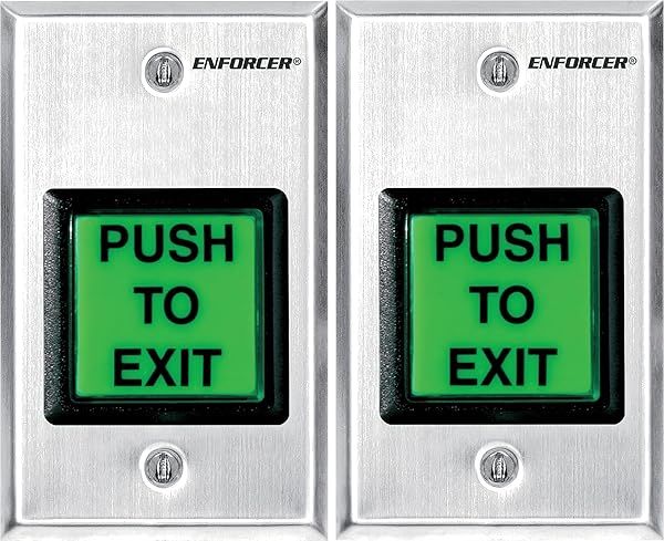 SD-7202GC-PTQ Seco-Larm Stainless Steel Illuminated Exit Plate with Timer - Secure Your Space!