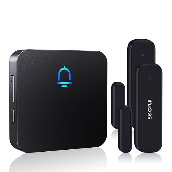 SECRUI Door Chime, Wireless Door Chimes When Door Open Entry for Business Home Office Store Door Ringer Alert Buzzer Alarm Door Ringer for Opening