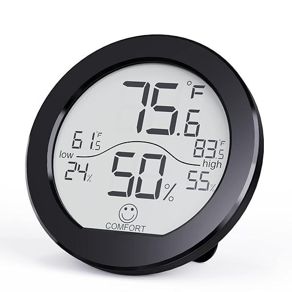 SECRUI Hygrometer Thermometer for Room Temperature Humidity Meter Indoor Thermometer Accuracy Calibration LCD Temperature Sensor with Maximum and