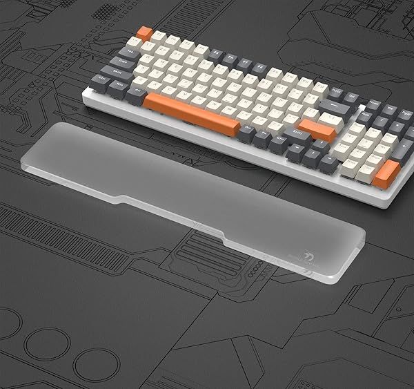 SELORSS Acrylic Keyboard Wrist Rest 98-Key Mechanical Keyboards Ergonomic Palm Rest for Computer Keyboard,Anti-Slip Base,Wrist Pad for Laptop,Office