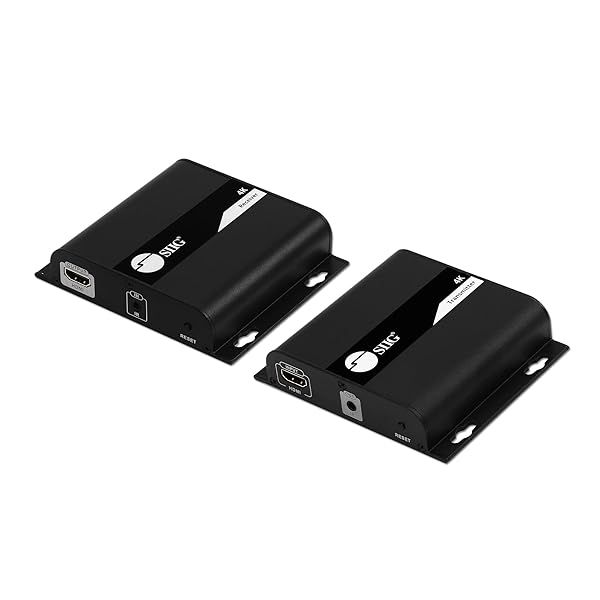 SIIG 4K HDMI Extender Over IP - 394ft Range, HDCP 2.2, One-to-One/Many HDMI Balun (CE-H25D11-S2)