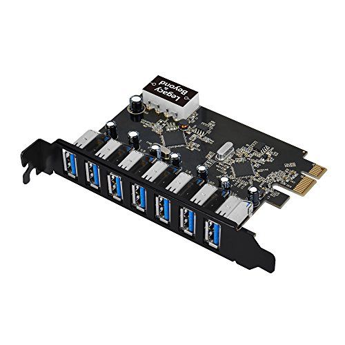 SIIG Legacy and Beyond Series PCIe to USB 3.0 7-Port Card for Fast Data Transfer and UASP Support