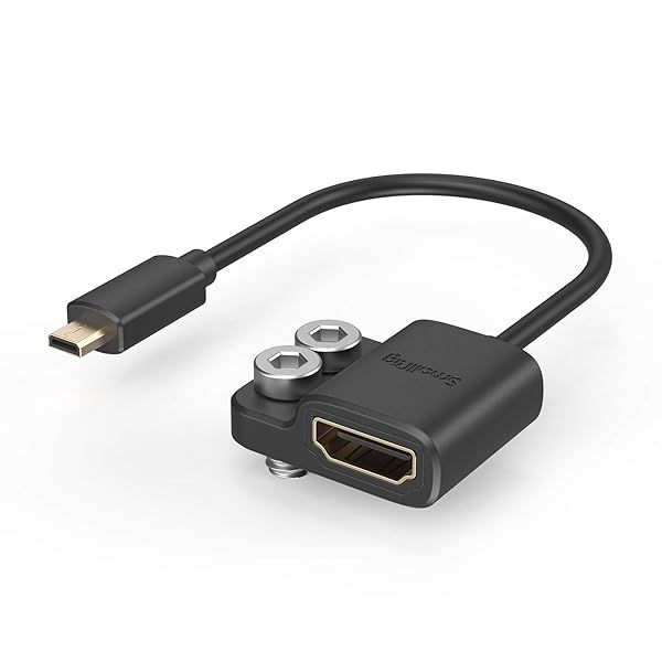 SMALLRIG Ultra Slim 4K Adapter Cable: Micro to Full-Sized Ports for Sony A7 Series & Fujifilm X-T2/T3 - 4K@60Hz