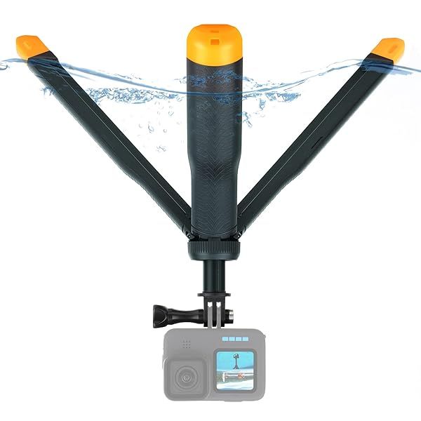 SOONSUN 4-in-1 Floating Selfie Stick & Tripod for GoPro Hero 13-4, AKASO, SJCAM - Waterproof Monopod for Action Cameras