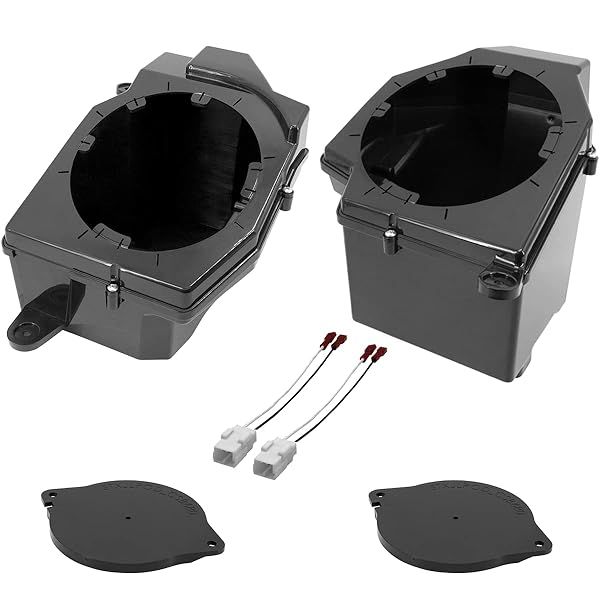 STINGER Jeep Wrangler JL (2018-23) Jeep Gladiator JT (2020-23) Front 6.5" Speaker Pod Adapters with Tweeter Adapters, Set of Two (Front Speakers)