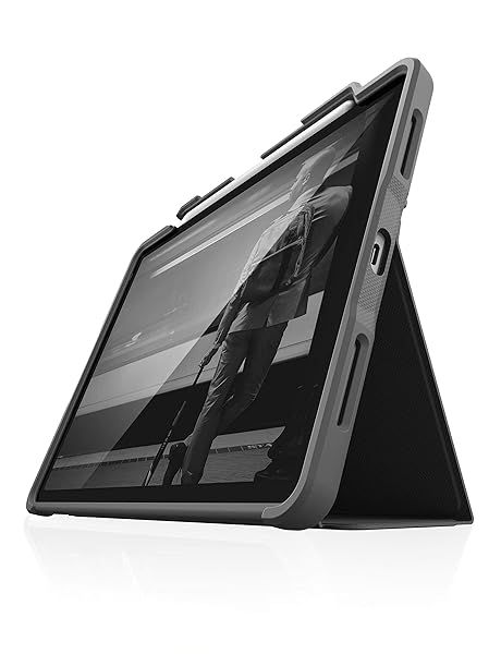 "STM Dux Plus Case for 11" iPad Pro 2nd Gen - Ultra-Protective Black Cover"
