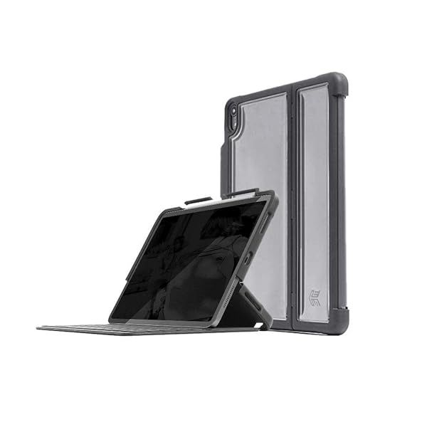 STM Dux Shell Case for iPad Pro 11 - Sleek, Durable, Supports Apple Keyboard Folio - Black