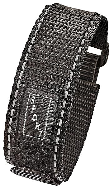 Alpine Sporty Padded Nylon Fabric Watch Band 20mm Black Black Durable and Stylish Replacement Strap for Watches