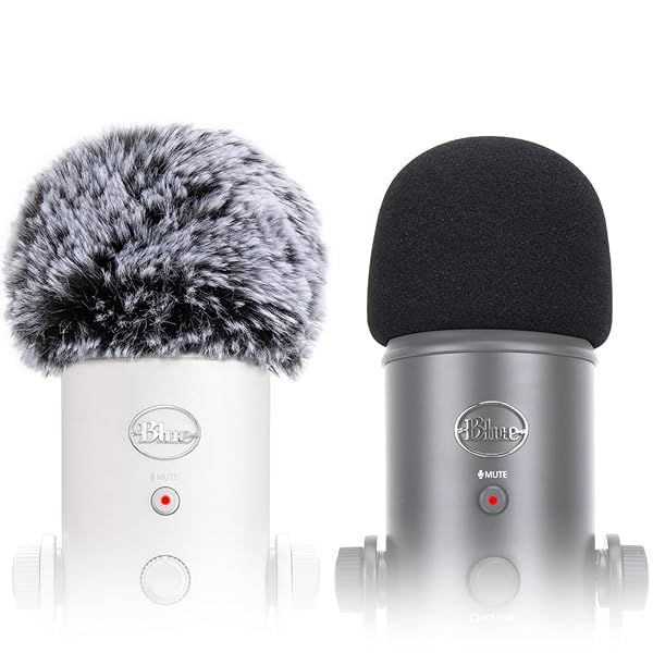 2-Pack SUNMON Blue Yeti Pop Filter & Foam Covers for USB Microphone - Ultimate Sound Quality Upgrade