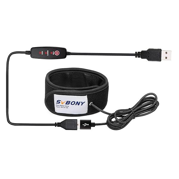 SVBONY SV172 Lens Warmer: 400mm USB Dew Heater for Telescopes & Cameras - 3 Gear Temperature Control