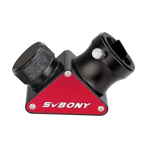 SVBONY SV188P Dielectric Mirror Star Diagonal, 90 Degree Mirror Diagonal, 99% Reflectivity Dielectric Coatings with Brass Compression Rings (1.25 inch)