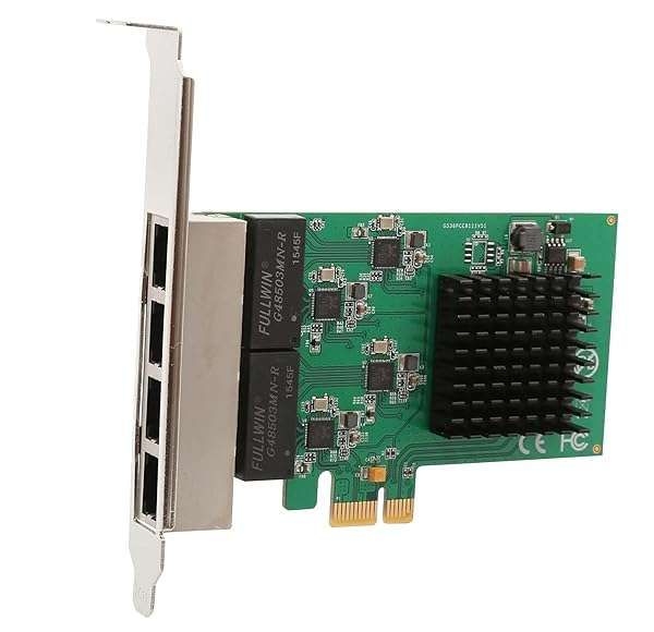 SYBA 4 Port Gigabit Ethernet PCI-e X1 Network Card (SI-PEX24042) - Fast, Reliable Networking Solution