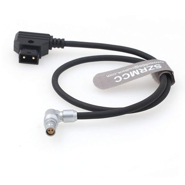 SZRMCC 2 Pin Female Rotatable D-tap Power Cable for RED Komodo 6K Cinema Camera Right Angle 50cm