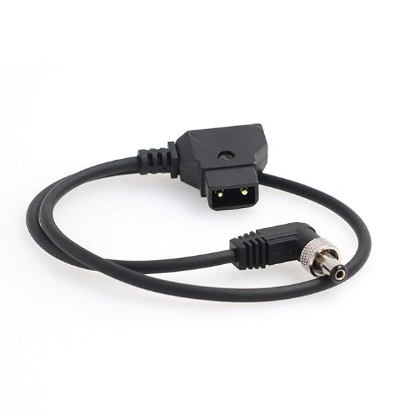 SZRMCC D Tap to 5.5x2.1mm DC Lock 12V Power Cable for Pix-E5 Pix-E5H Pix-E7 Monitor Right Angle DC2.1mm