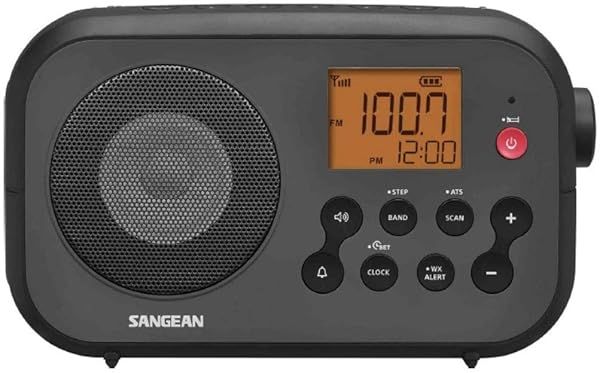 Buy Sangean PR-D12 Portable AM/FM NOAA Weather Alert Radio - Digital Tuning, Black