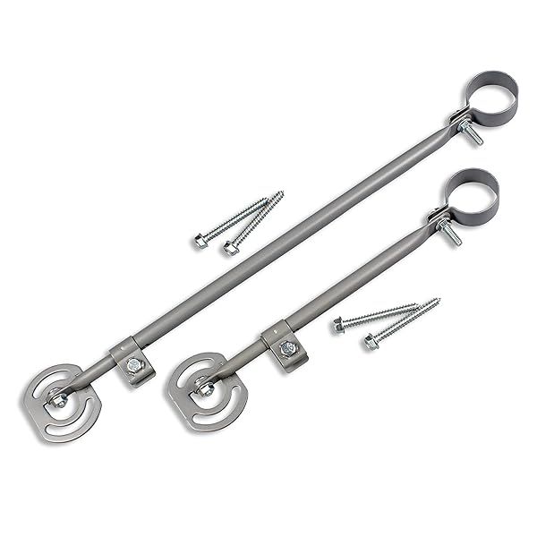 "Adjustable SatelliteSale Universal 2 Support Arms: 19" & 33" Telescopic Monopoles with Screws & Mastic Pitch Pads"