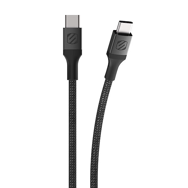 Scosche CCB10-SP 10ft USB-C to USB-C Braided Charging Cable - Premium Space Grey Sync Cable