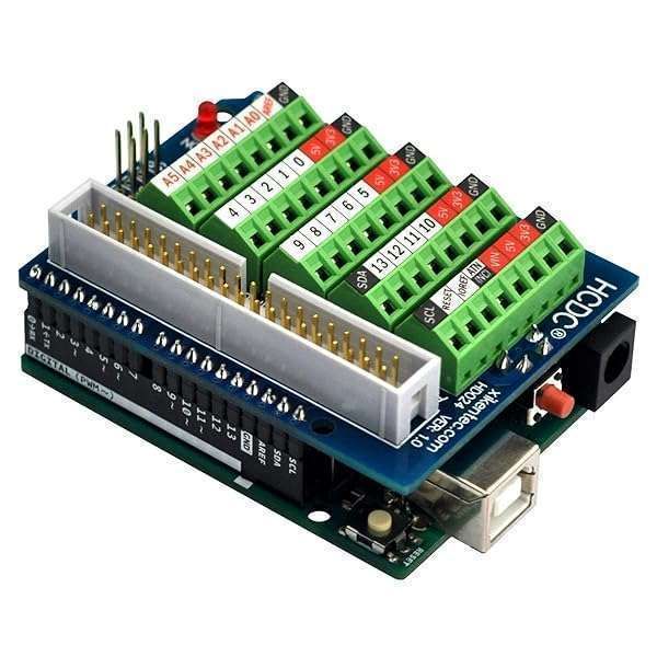 Arduino UNO R3 Screw Terminal Block Breakout Shield Module - Easy Wiring Solution