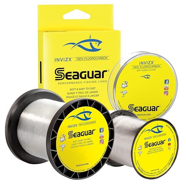 Seaguar InvizX 100% Fluorocarbon Fishing Line 10lbs, 600yds - Best Freshwater Choice!