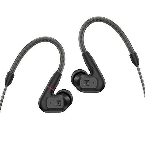Sennheiser IE 200 In-Ear Audiophile Headphones with TrueResponse Transducers for Neutral Sound and Impactful Bass in Black