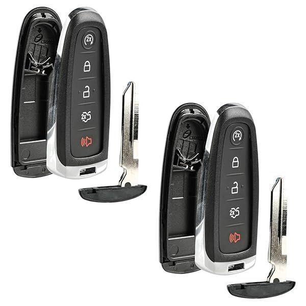 Shell Case Key Fob Keyless Entry Remote for Ford Edge Expedition Explorer Flex Focus Taurus Lincoln MKX MKS MKT Navigator 2011 to 2016 Set of 2