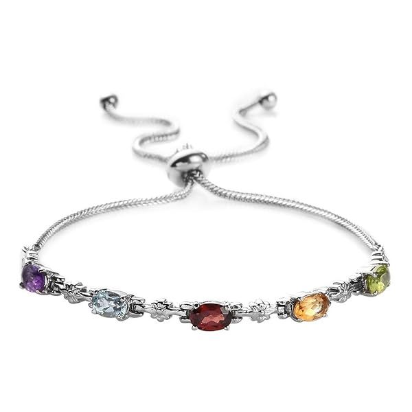 Shop LC Multicolor Birthstone Bolo Bracelet: Perfect Wedding Jewelry & Christmas Gifts for Women