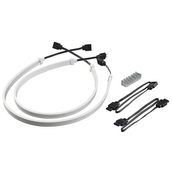 SilverStone Technology LS04 Premium Dual-Sided ARGB Light Strip 450mm 2-Pack for PC and Indoor Use