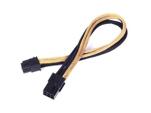 Buy Silverstone Tek 6-Pin PCI-E Power Supply Cable Extension (PP07-IDE6BG) - High-Quality Sleeved Connector