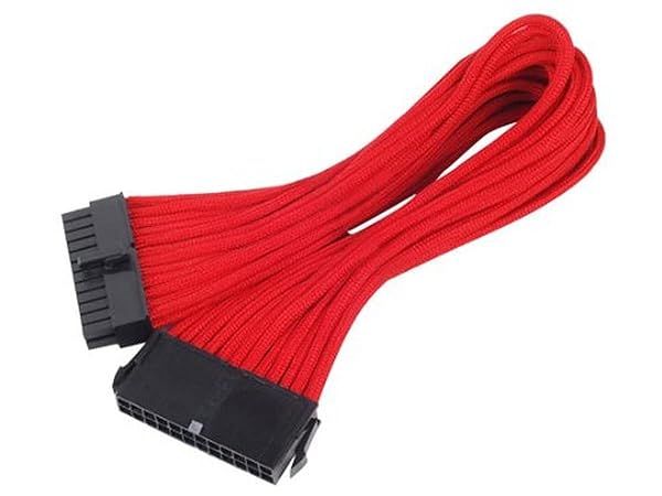 Silverstone Tek 24-Pin Sleeved Power Supply Cable Extension (PP07-MBR) for Enhanced PC Performance