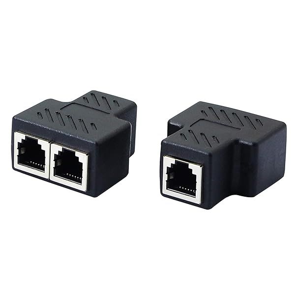 SinLoon RJ11 Phone Jack Splitter 6P6C Inline Coupler Adapter for Landline and Fax Machine 1 to 2 Female Connections
