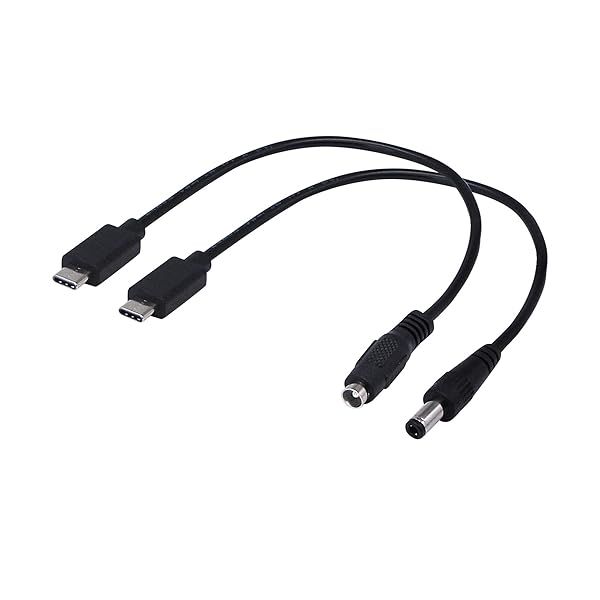 SinLoon USB 3.1 Type-C to DC 5.5x2.5mm Power Plug Extension Cable for Tablets - Male & Female Pair