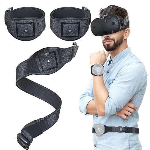Skywin VR Tracker Belt & Strap Bundle for HTC Vive - Adjustable Full-Body Tracking with 1 Belt & 2 Hand Straps