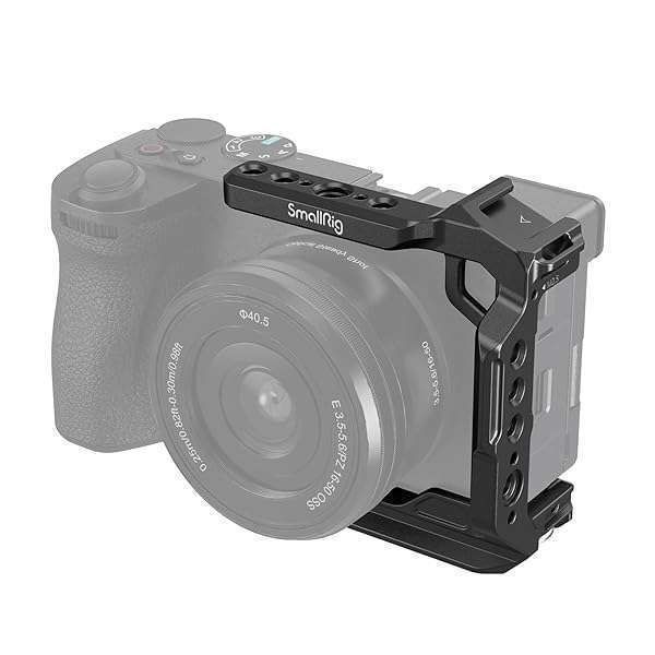 SmallRig Half Cage for Sony Alpha 6700/6600/6500/6400 - Quick Release, Shoe Mount & Versatile Threaded Holes