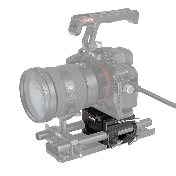 SmallRig 3067 Lightweight Base Plate Riser System - Dual 15mm Rod Clamp, Magnesium Alloy, Manfrotto Compatible, 40% Lighter