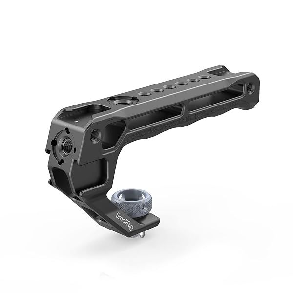 SmallRig Top Handle with 3/8&amp;quot;-16 Locating Pins for ARRI Grip for Camera Cage, Universal Video Rig with 5 Cold Shoe Adapters to Mount DSLR Camera with Microphone/LED Light/Monitor - 3765