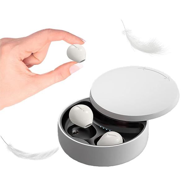 Invisible Bluetooth Earbuds Mini Wireless Earpiece Tiny Hidden Earbuds for Work and Sleep with Charging Case