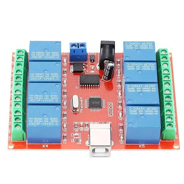 Smart Board USB 12V 8 Channel Relay Controller Switch Module for Efficient Intelligent Control