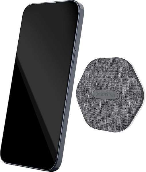 Smartish MagSafe Wall Mount for iPhone 16/15/14/13/12 - Extra Strong Magnetic Adhesive Holder in No. 2 Pencil Gray