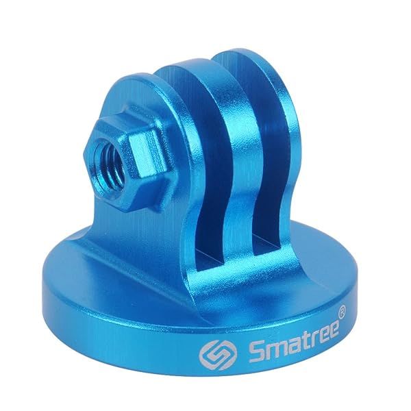 Buy Smatree Aluminum Tripod Mount Adapter for GoPro & DJI OSMO Action Cameras - Compatible with Models 1-12, Blue